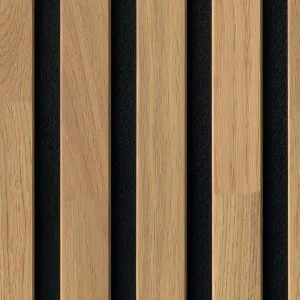 Revestimiento en listones de madera natural Roble puro 04311
