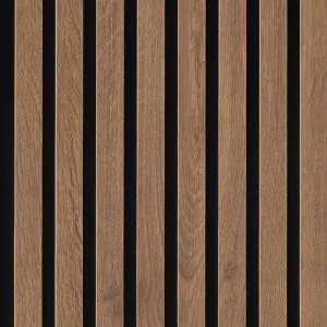 Revestimiento en listones de madera de Roble tierra 07031