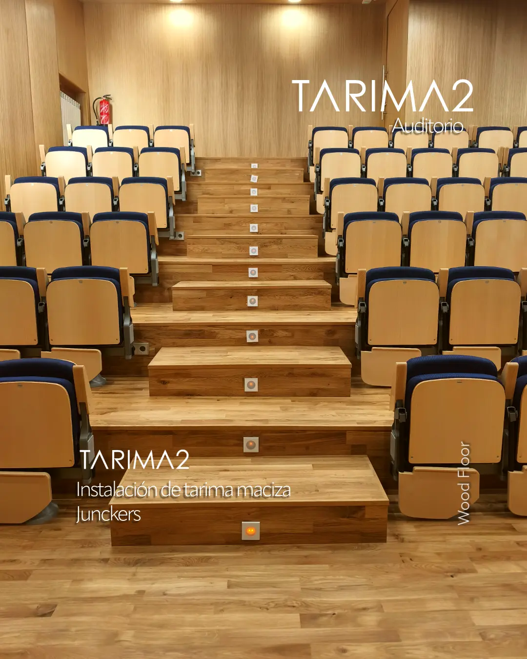 Instalación de tarima punta hungría cepillado con barniz invisible