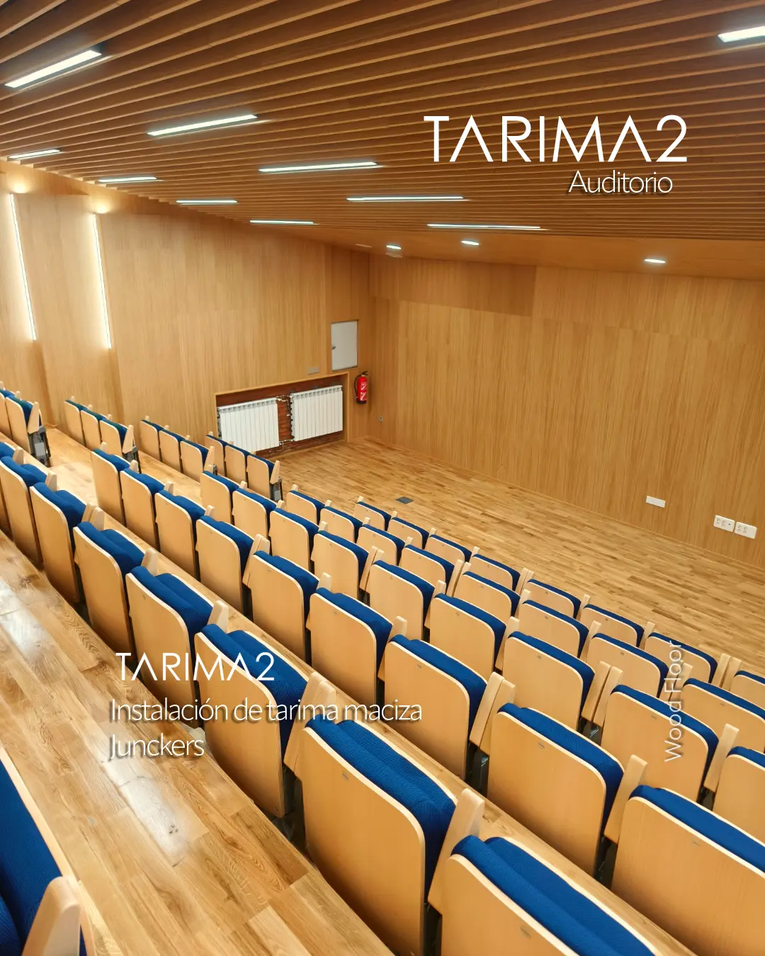 Instalación de tarima punta hungría cepillado con barniz invisible