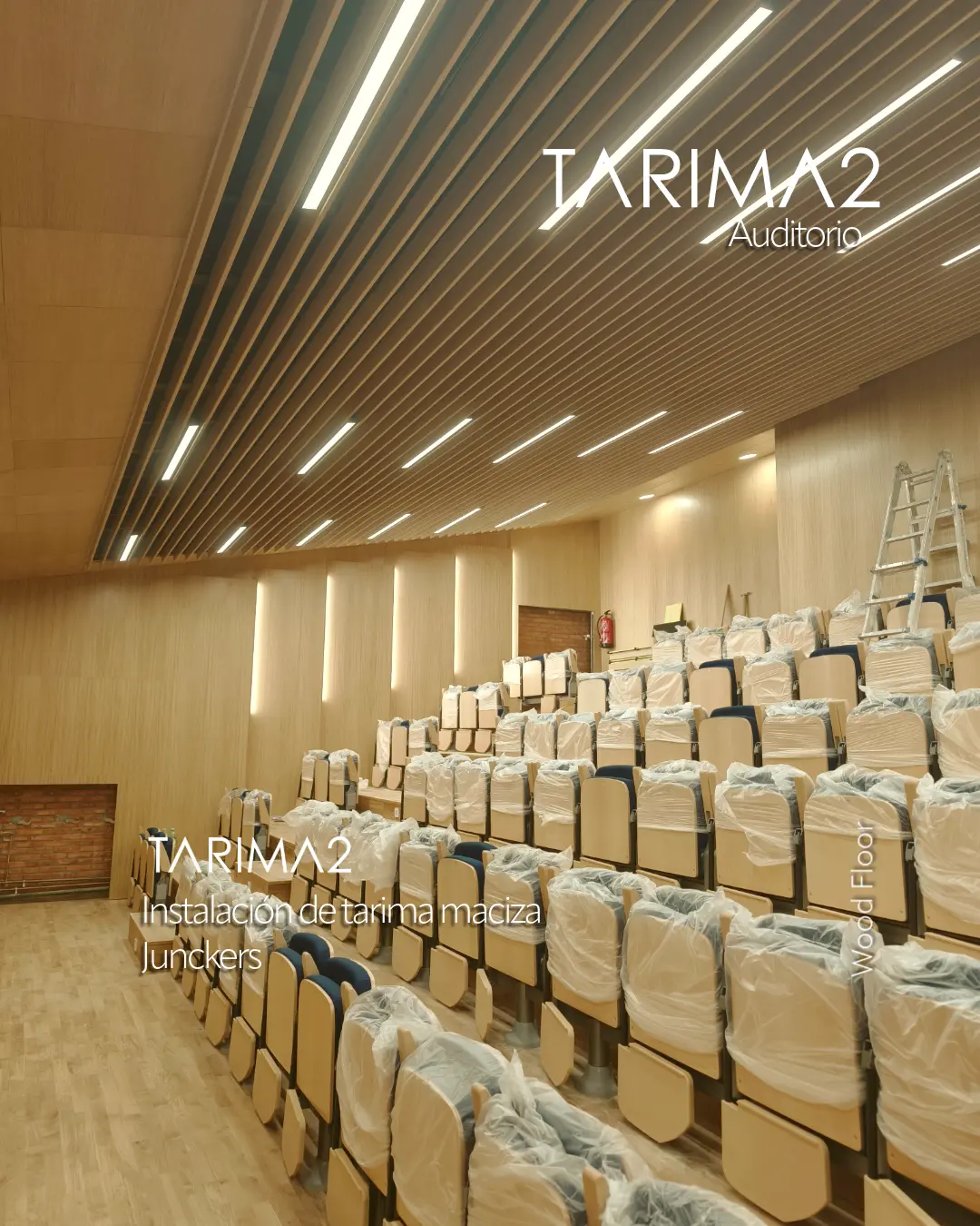 Instalación de tarima punta hungría cepillado con barniz invisible