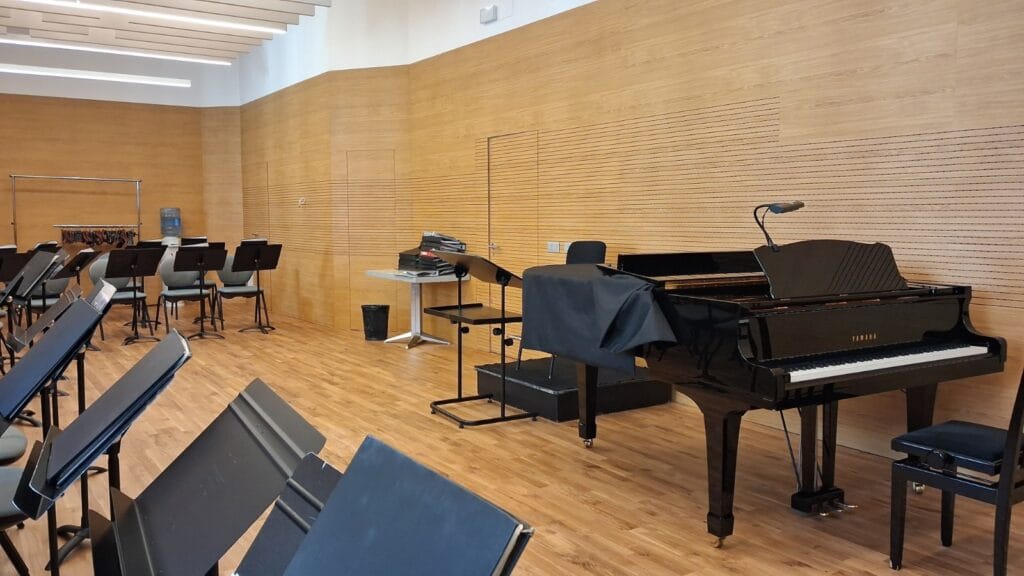 Tarima maciza Junckers sala de ensayo Teatro Zarzuela